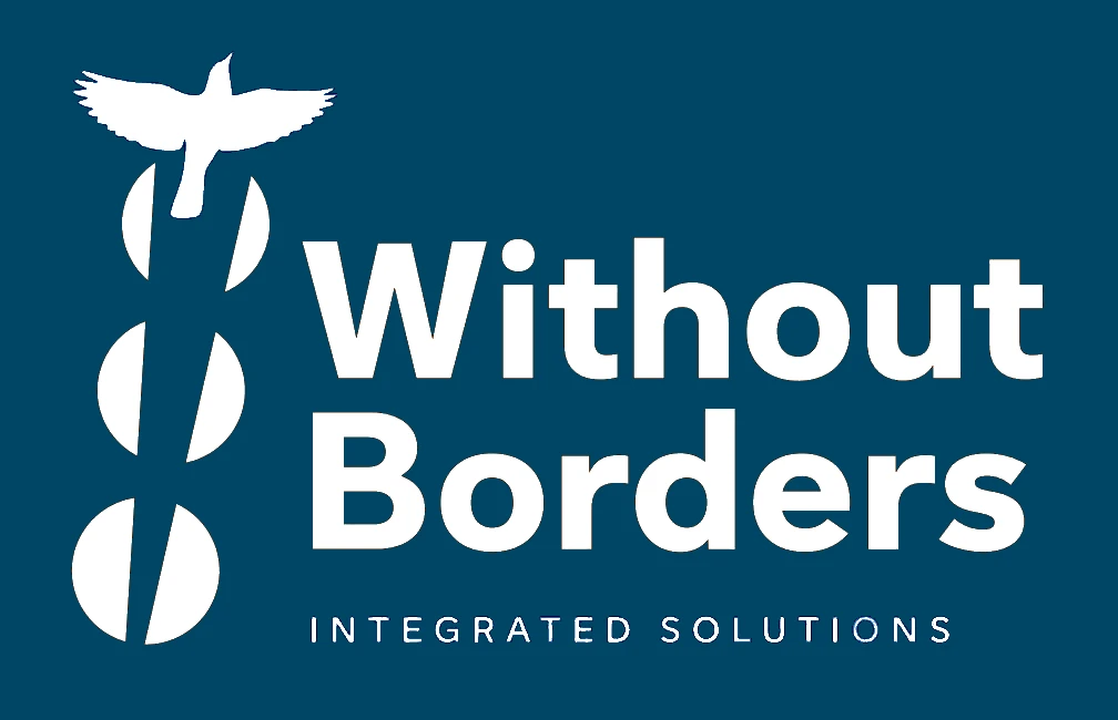 Logo Without Borders em azul – imigração nos EUA